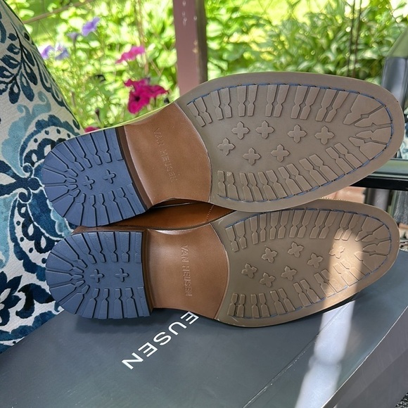 Men’s Van Heussen Gerry Cognac Dress shoe size 9.5 New - Picture 7 of 8